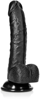 Gebogen Realistische Dildo met Ballen en Zuignap - 7 / 18 cm