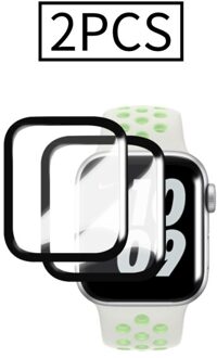 Gebogen Screen Protector Film Voor Apple Horloge 6 Serie 40Mm 44Mm Hd Screen Protector Film Voor Iwatch 6 volledige Lijm 2stk / 40mm