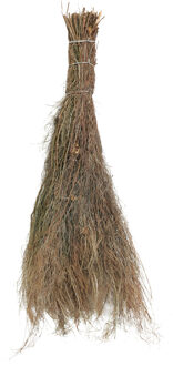 Gebonden takkenbezem - van natuurtakken - 100 x 7 cm Bruin