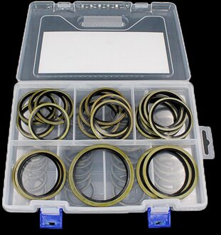 Gebonden Wasmachine Seal M6 M8 M10 M12 M14 M16 M18 M20 ~ M60 Metalen Rubber Olieaftapplug Pakking Afdichting O Ring Assortiment Set Kit Doos BAC-61