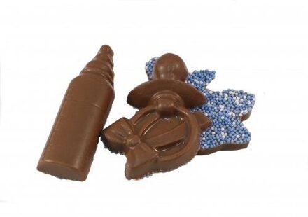 Geboorte Chocolade Figuurtjes Blauw /- 1 Kilo 70-75 Stuks