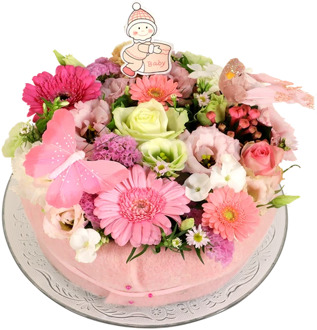 Geboorte meisje bloementaart