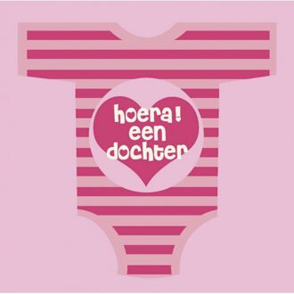 Geboorte meisje servetten romper