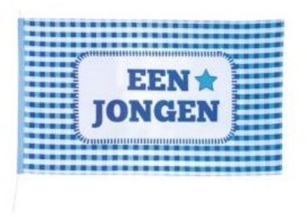 Geboorte Vlag "Een jongen" (blauw-wit)