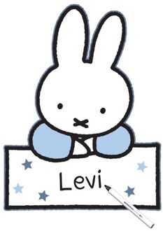 Geboortebord Nijntje Met Standaard 60 Cm Blauw