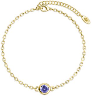 Geboortesteen armbanden - Goud en paars