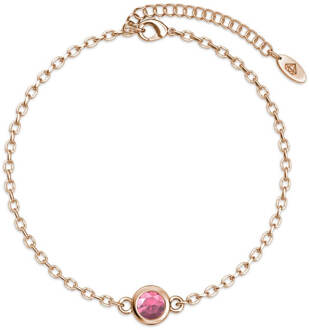 Geboortesteen armbanden - Roségoud en roze