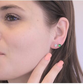 Geboortesteen Oorbellen - Oostenrijks Kristal Licht Groen