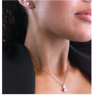 Geboortestenen sets - Oostenrijks kristal Wit Zilver - One Size