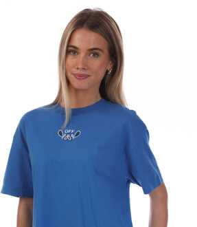 Geborduurd bandana pijlen casual dames T-shirt in blauw - maat EU 36 / UK 8