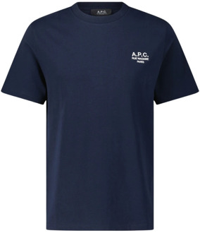 Geborduurd Katoenen T-shirt A.p.c. , Blue , Heren - 2Xl,Xl,L,M,S