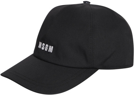 Geborduurd Logo Baseballpet Msgm , Black , Heren - ONE Size