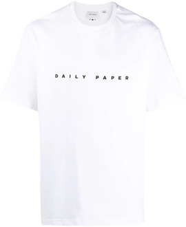 Geborduurd Logo T-Shirt Daily Paper , White , Heren - M