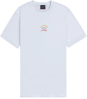 Geborduurd wit overhemd Paul & Shark , White , Heren - Xl,S