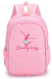 Geborduurde Ballerina School Rugzak Voor Meisje Kids Ballet Schoudertassen Grote Capaciteit Mooie Prinses Pakket Dans Zak Roze