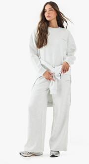 Geborduurde Jogger Met Rechte Pijp, Ash Grey