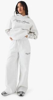 Geborduurde Jogger Met Rechte Pijpen, Ash Grey - XXL