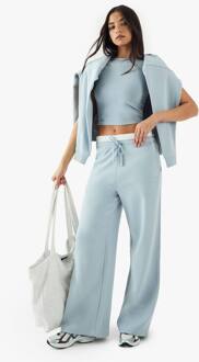 Geborduurde Jogger Met Rechte Pijpen, Blue - XL