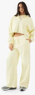 Geborduurde Jogger Met Rechte Pijpen, Lemon - XL