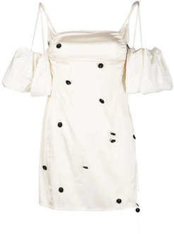 Geborduurde polkadot mini-jurk Jacquemus , White , Dames - XS