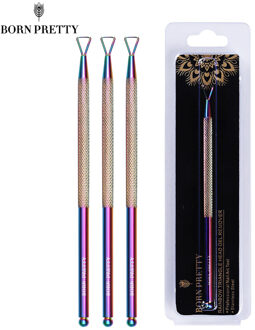 GEBOREN PRETTY Chameleon Hoofd UV Gel Remover Kleurrijke Rvs Pusher Manicure Nail Art Tool