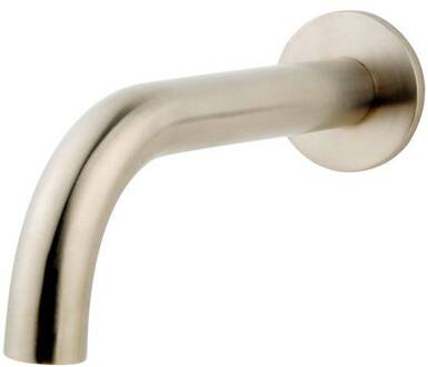 Geborsteld Staal Baduitloop Rond 22 cm 1/2" Aansluiting Aqua Splash