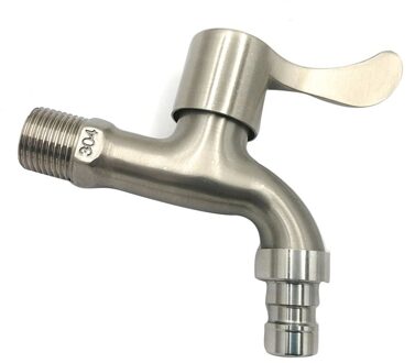 Geborsteld Wasmachine Kraan Legering Badrandcombinaties Badkamer Wastafel Enkele Koude Quick Open Sink Tap 1 Stuk