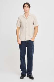 Gebreid overhemd - Beige - S