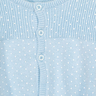 Gebreid tricot jack 6604W14 baby Blauw