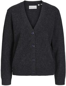 Gebreid vest - Donkergrijs - maat S