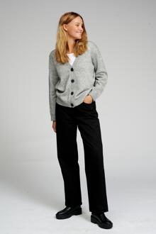 Gebreid vest - Lichtgrijs Melange - XS