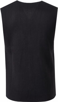 gebreid vest Zwart - L