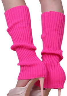 Gebreide Beenwarmers 1 Paar Mode Dames En Meisjes Mode Beenwarmers Winter Warm Fit Voor Sport Been Warmer Длинные носки heet roze