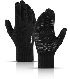 Gebreide Handschoenen, Mannen Herfst En Winter Handschoenen, Vrouwen Verdikte Warmte, koppels Wol En Fluwelen Antislip 1