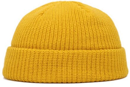 Gebreide Hoeden Voor Vrouwen Gildkruid Mannen Beanie Hat Winter Retro Brimless Baggy Meloen Cap Manchet Docker Visser Mutsen Hoeden Voor mannen YW