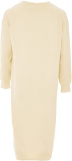 Gebreide jurk Dames wolwit - maat Gebroken wit