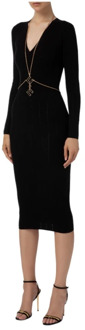 Gebreide jurk Elisabetta Franchi , Black , Dames - XS