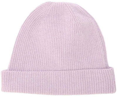 Gebreide muts met kinderlogo (Lila)