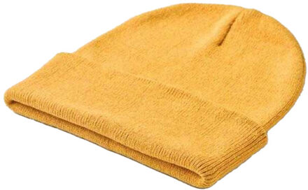 Gebreide muts voor volwassenen - maat One size Geel