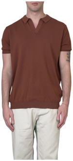 Gebreide Polo Shirt MC2 Saint Barth , Brown , Heren - 2XL
