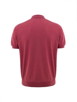 Gebreide Poloshirt - maat Donkerrood