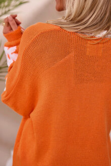Gebreide Pullover Trui - maat M Oranje