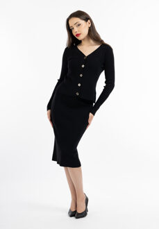 gebreide rok tylin Zwart - M/L