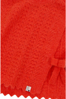 Gebreide spencer fluo voor meisjes in de kleur Oranje - 104/110