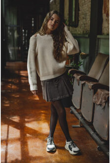 Gebreide sweater open schouders voor meisjes in de kleur Ecru - 128