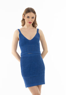 gebreide tanktop Blauw - L