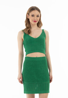 gebreide tanktop Groen - XS