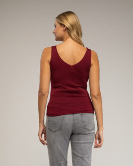 Gebreide top met Lurex Bourgogne - S