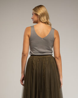 Gebreide top met Lurex - maat Groen