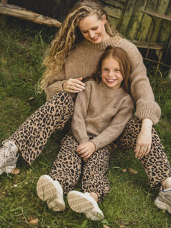 Gebreide trui clay voor meisjes in de kleur Beige - 134